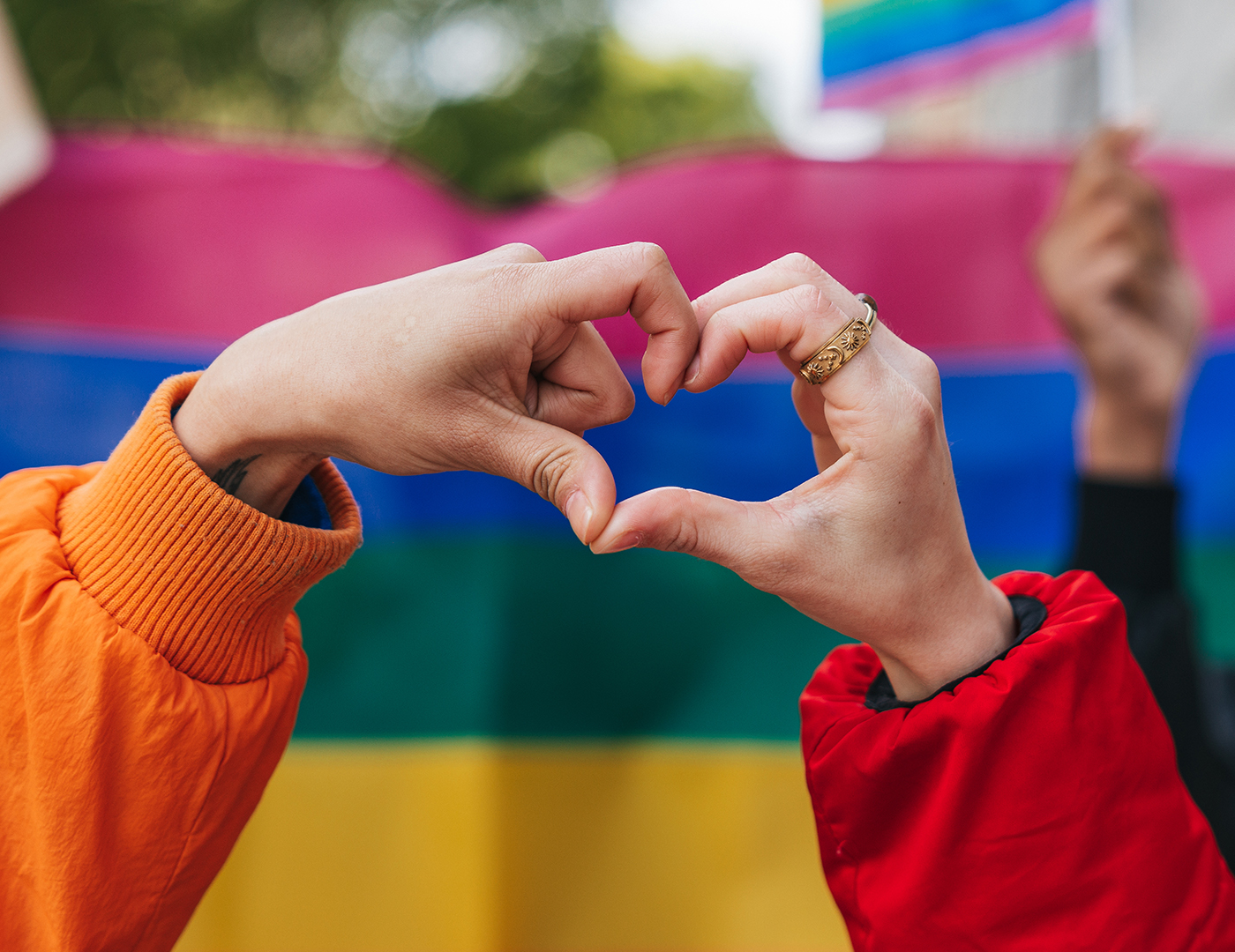 Two hands making a heart